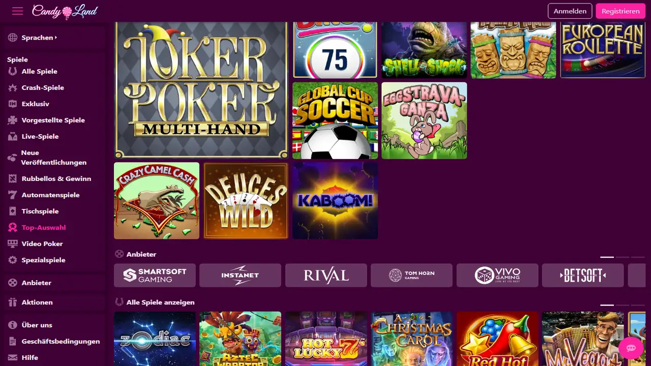 Candy Land Spiel: Online Casino Candyland Casino für Spieler aus Deutschland